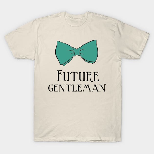 Future Gentleman - Teal T-Shirt by InspiredQuotes